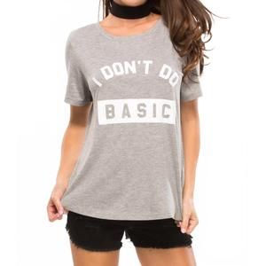 NEW SOUTH PARADE i don't do basic lola loose tee in gray